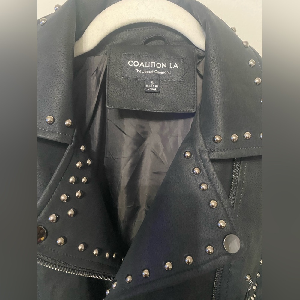 Black Biker Jacket - Picture 3 of 6